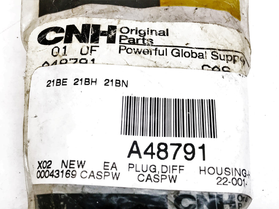 Differential Housing Plug for CNH OEM  A48791 NOS
