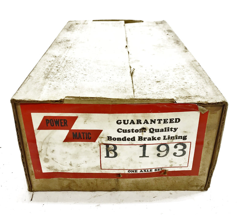 PowerMatic Re-Lined Brake Shoe Set B193 NOS