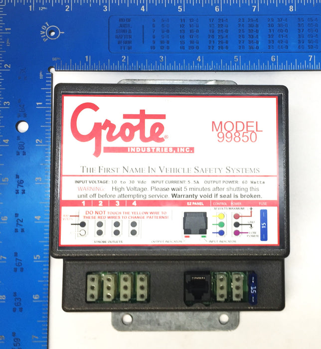 Grote 4-Head Strobe Wig Wag Control Box w/Hardware Kit 99850 NOS