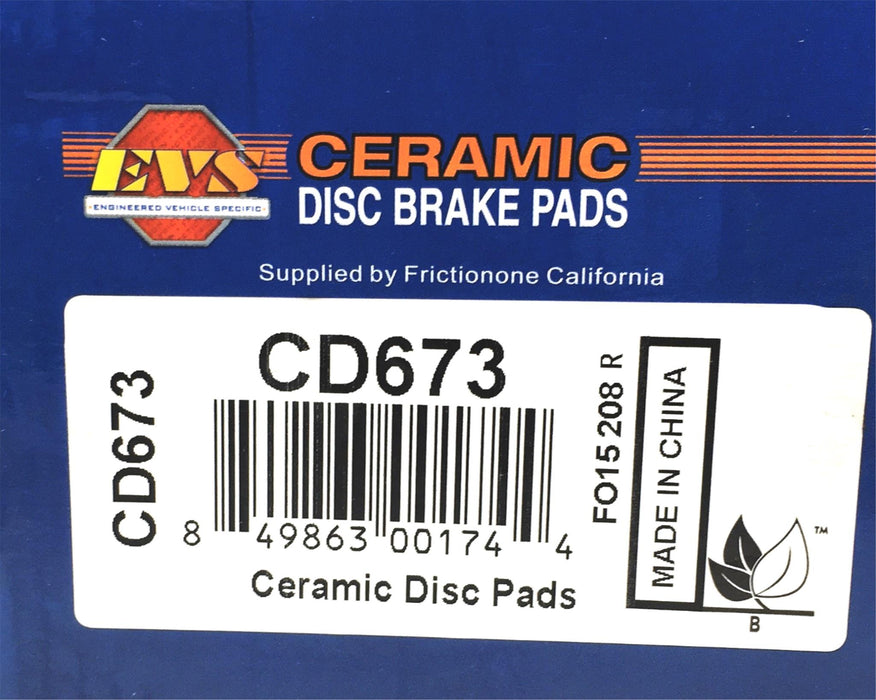 EVS 4 Piece Ceramic Disc Brake Pads Set CD673 NOS