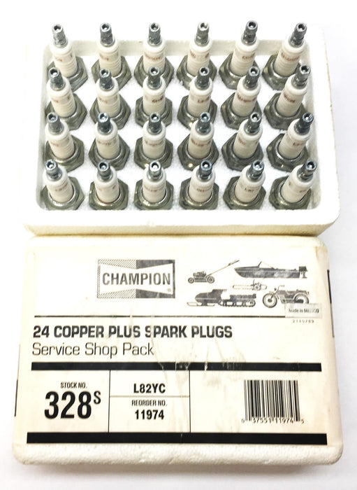 Champion Copper Plus Spark Plug Service Shop Pack (24pcs) L82YC (328s) NOS