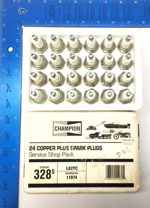 Champion Copper Plus Spark Plug Service Shop Pack (24pcs) L82YC (328s) NOS