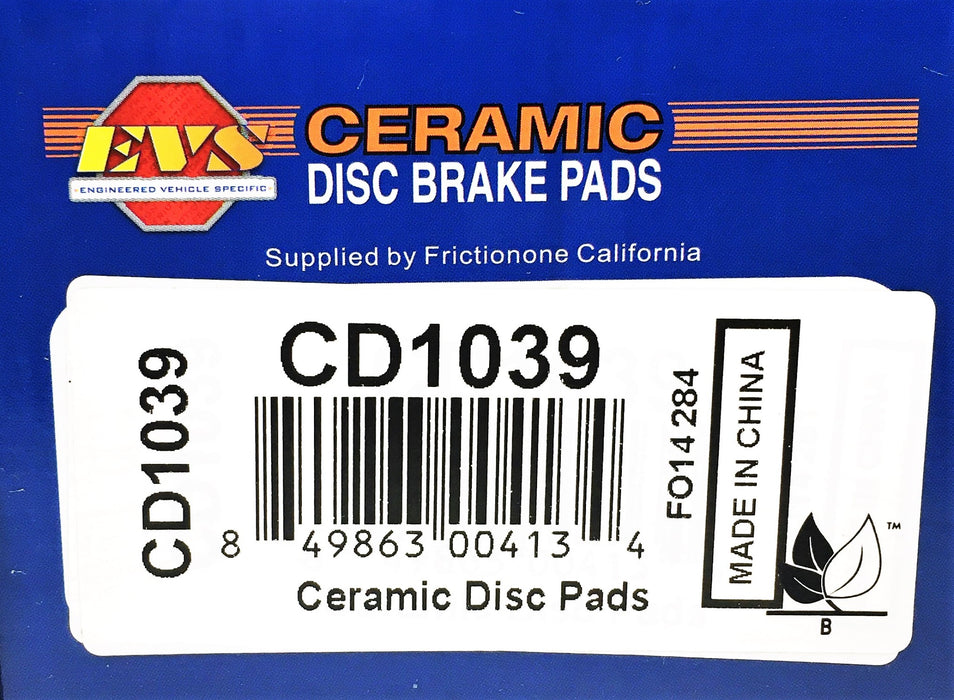EVS 4 Piece Ceramic Disc Brake Pads Set CD1039 NOS