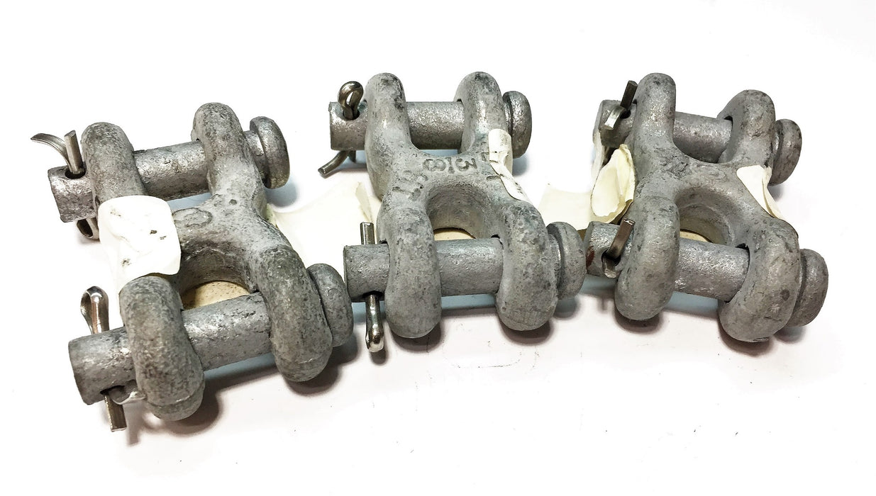 Unbranded/Generic 3/8" Jaw &Jaw Double Clevis Link 552502 [Lot of 3] NOS