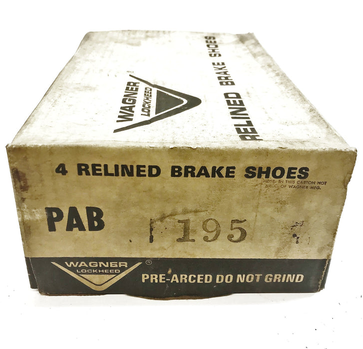 Wagner Re-Lined Brake Shoe Set 195 NOS