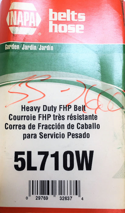 NAPA Heavy Duty FHP Belt 5L710W NOS