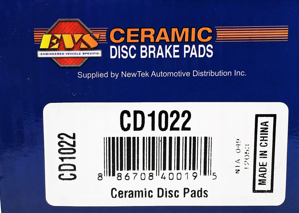 EVS 4 Piece Ceramic Disc Brake Pads Set CD1022 NOS