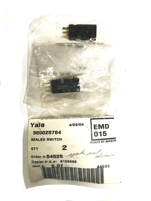 Yale Folklifts Sealed Switch 580025784 [Lot of 2] NOS