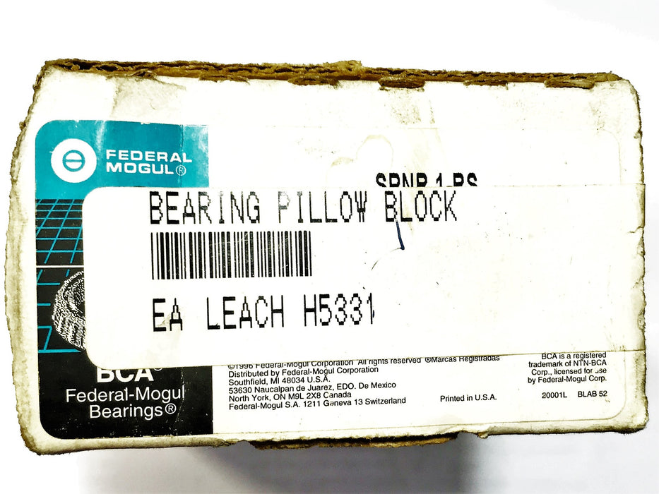Federal Mogul Pillow Block Bearing H5331 NOS