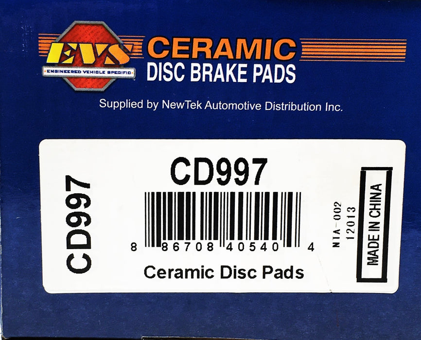 EVS 4 Piece Ceramic Disc Brake Pads Set CD997 NOS