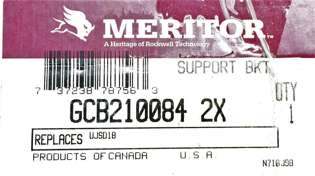 Meritor Support Bracket GCB210084 2X (GCB2100842X) NOS