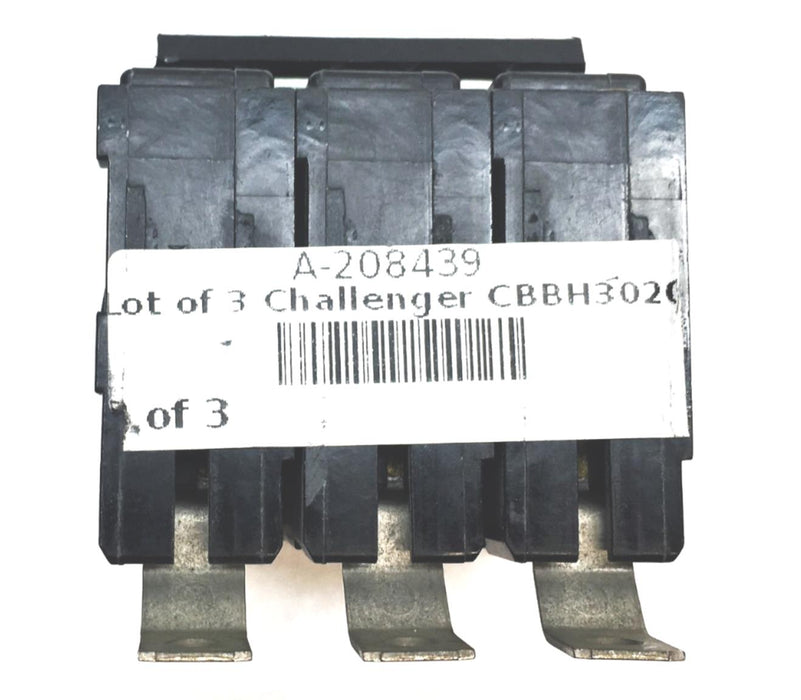 Challenger 3P 20AMP 240VAC Circuit Breaker CBBH3020H NOS