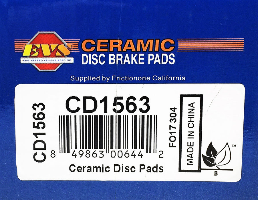 EVS 4 Piece Ceramic Disc Brake Pads Set CD1563 NOS