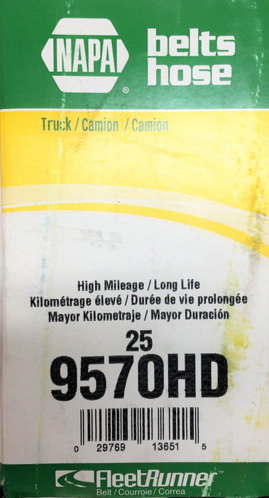 NAPA Fleet Runner High-Mileage/Long-Life Belt 9570HD (259570HD) NOS