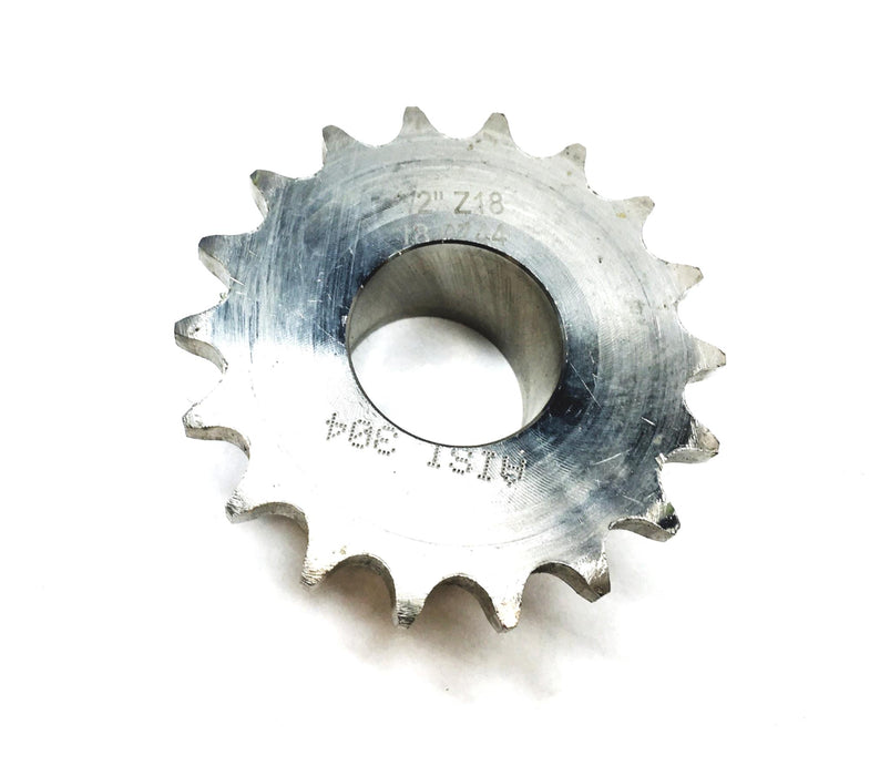 Unbranded AISI 304 18 Tooth 1/2 Inch Z18 Sprocket 18-0744 USED
