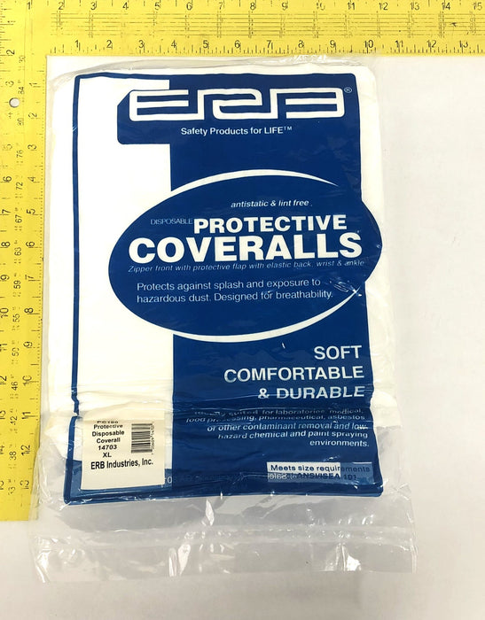 ERB Industries XL Protective Disposable Coverall PC100 (14703) Case Of 25 NOS