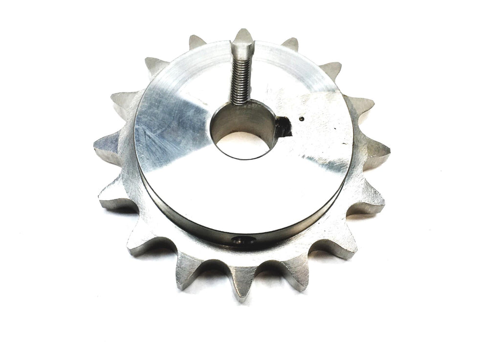 Unbranded 30MM 16 Tooth 1-1/8 Inch ID 1/4 Inch Keyway Sprocket 16B16 USED