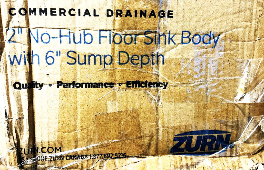Zurn Cuerpo de fregadero de piso sin cubo de 2 pulgadas con profundidad de sumidero de 6 pulgadas FD2375-NH2 NOS