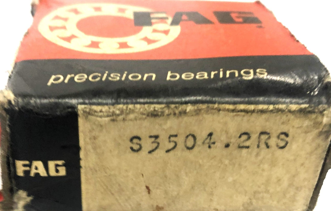 FAG Double Shielded Single Row Ball Bearing S3504-2RS NOS