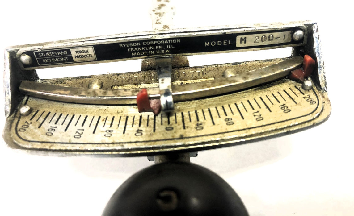 Sturtevant Richmont 3/8 Inch Flat Beam M Series Torque Wrench M-200-1 USED