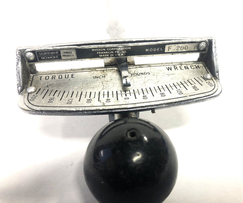Sturtevant Richmont 3/8 Inch F Series Torque Wrench F-200-1 USED