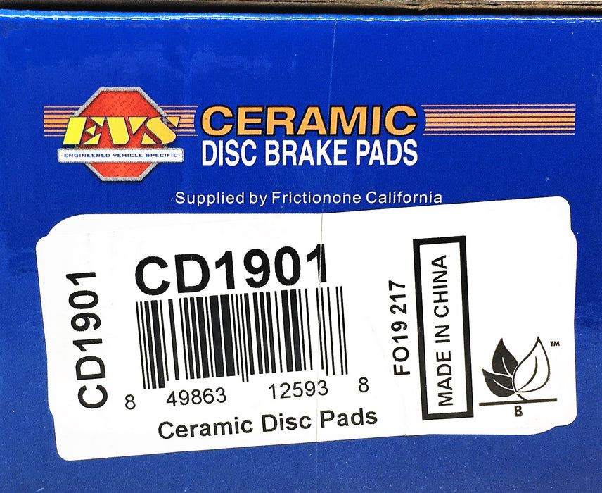 EVS 4 Piece Ceramic Disc Brake Pads Set CD1901 NOS