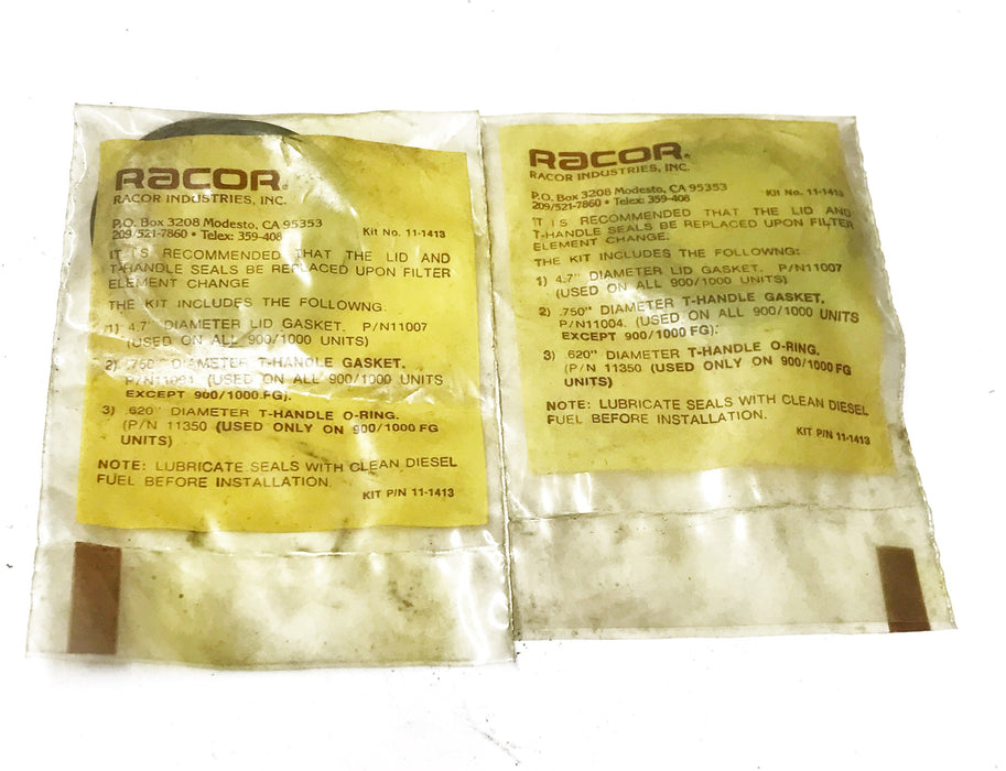 Racor Seal Kit 11-1413 [Lot of 2] NOS