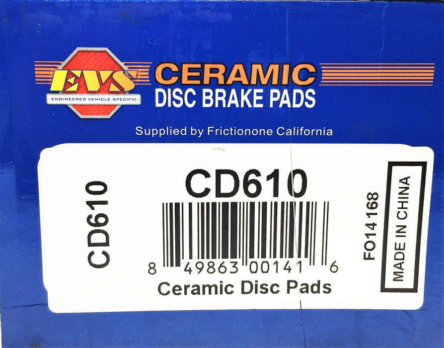 EVS 4 Piece Ceramic Disc Brake Pads Set CD610 NOS
