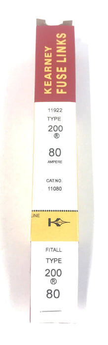 Kearney Fuse Link Type 200 80 Amp 11080 [Lot of 2] NOS