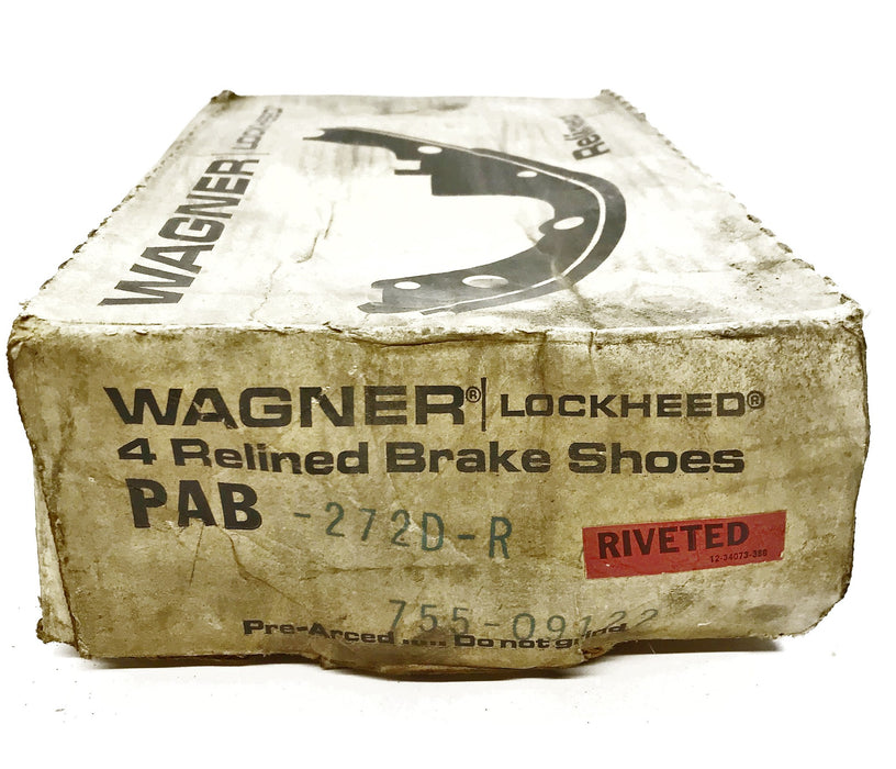 Wagner Re-Lined Brake Shoe Set 272D-R NOS