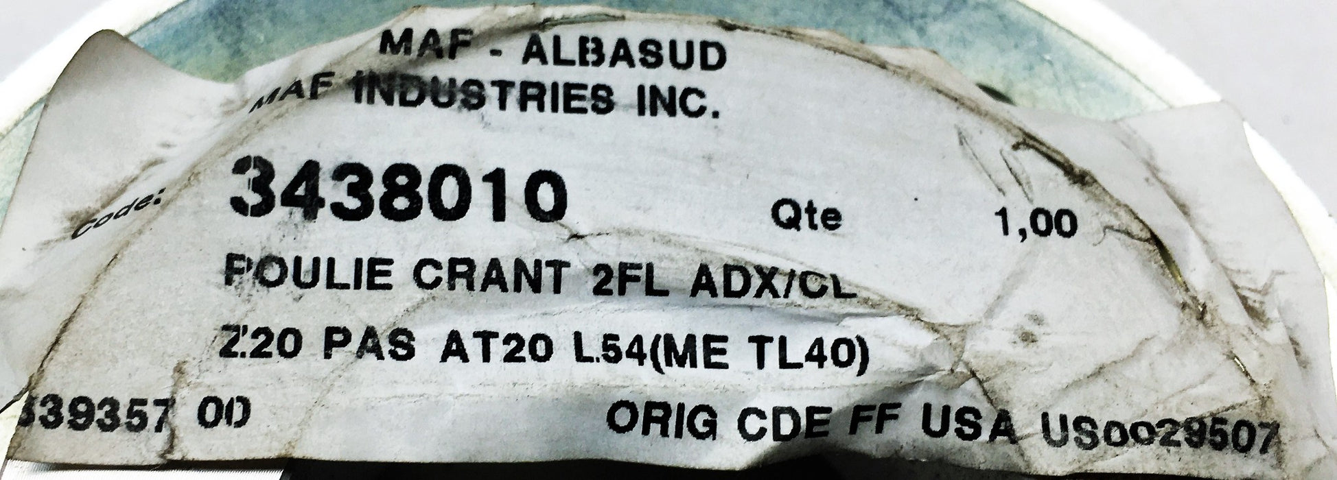 Maf Industries 5-1/4 Inch OD 2-1/16 To 3-1/16 Inch ID Timing Pulley 3438010 NOS
