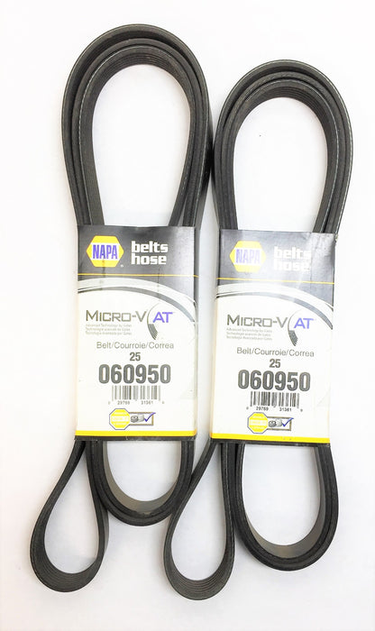 NAPA Micro-V AT Belt 060950 (25060950) [Lot of 2] NOS
