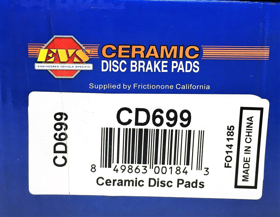 EVS 4 Piece Ceramic Disc Brake Pads Set CD699 NOS