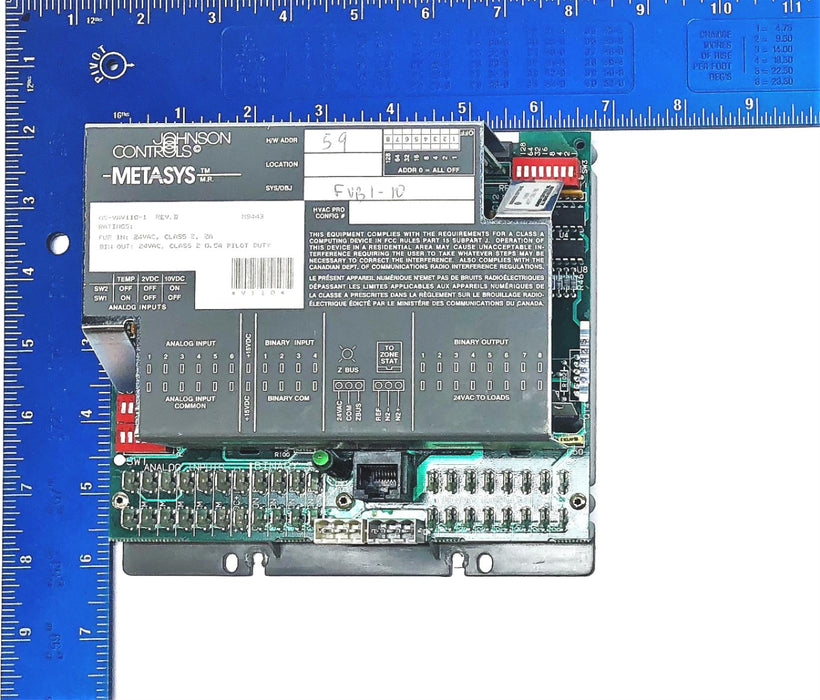 Johnson Controls Metasys Rev-B Air Volume Controller AS-VAV110-1 (M9443) USED
