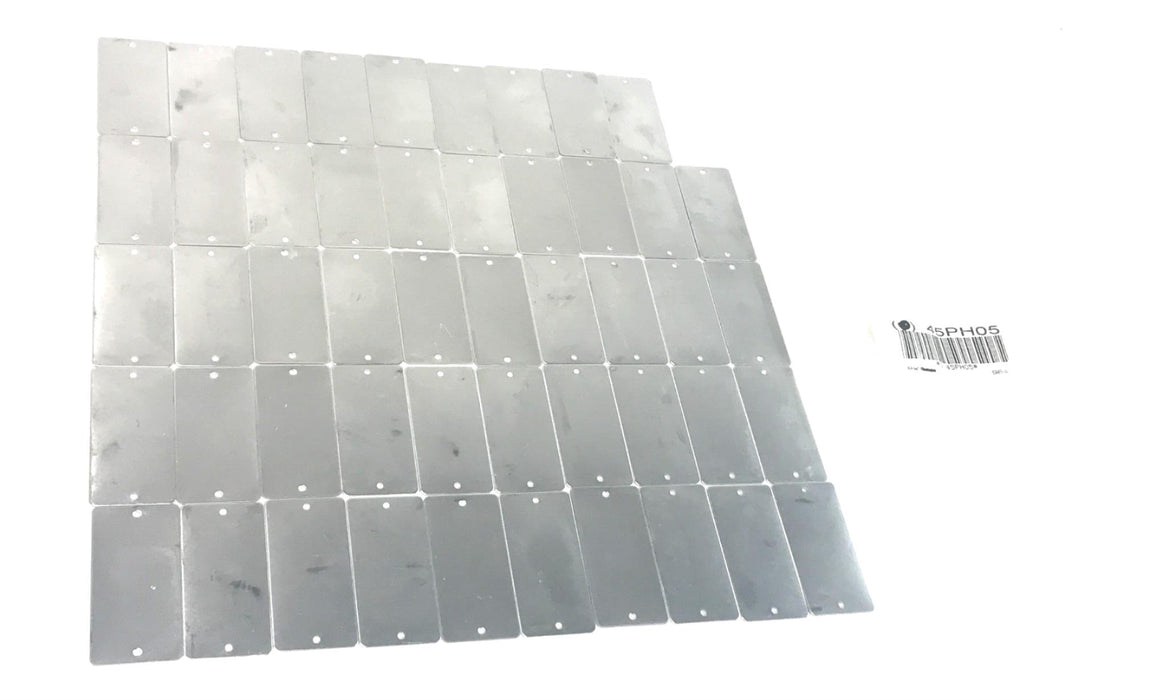 Unbranded Blank Tag Aluminum 1.5" x 3" W/ 2 Mount Holes 45PH05 [Lot of 99] NOS