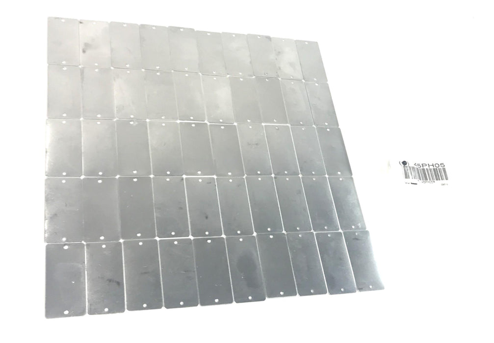 Unbranded Blank Tag Aluminum 1.5" x 3" W/ 2 Mount Holes 45PH05 [Lot of 100] NOS
