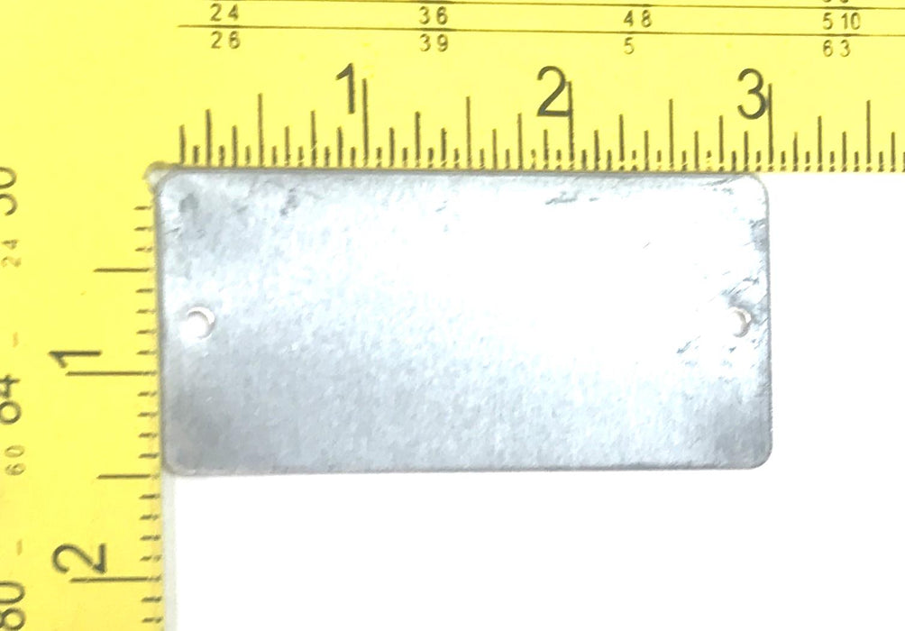 Unbranded Blank Tag Aluminum 1.5" x 3" W/ 2 Mount Holes 45PH05 [Lot of 100] NOS