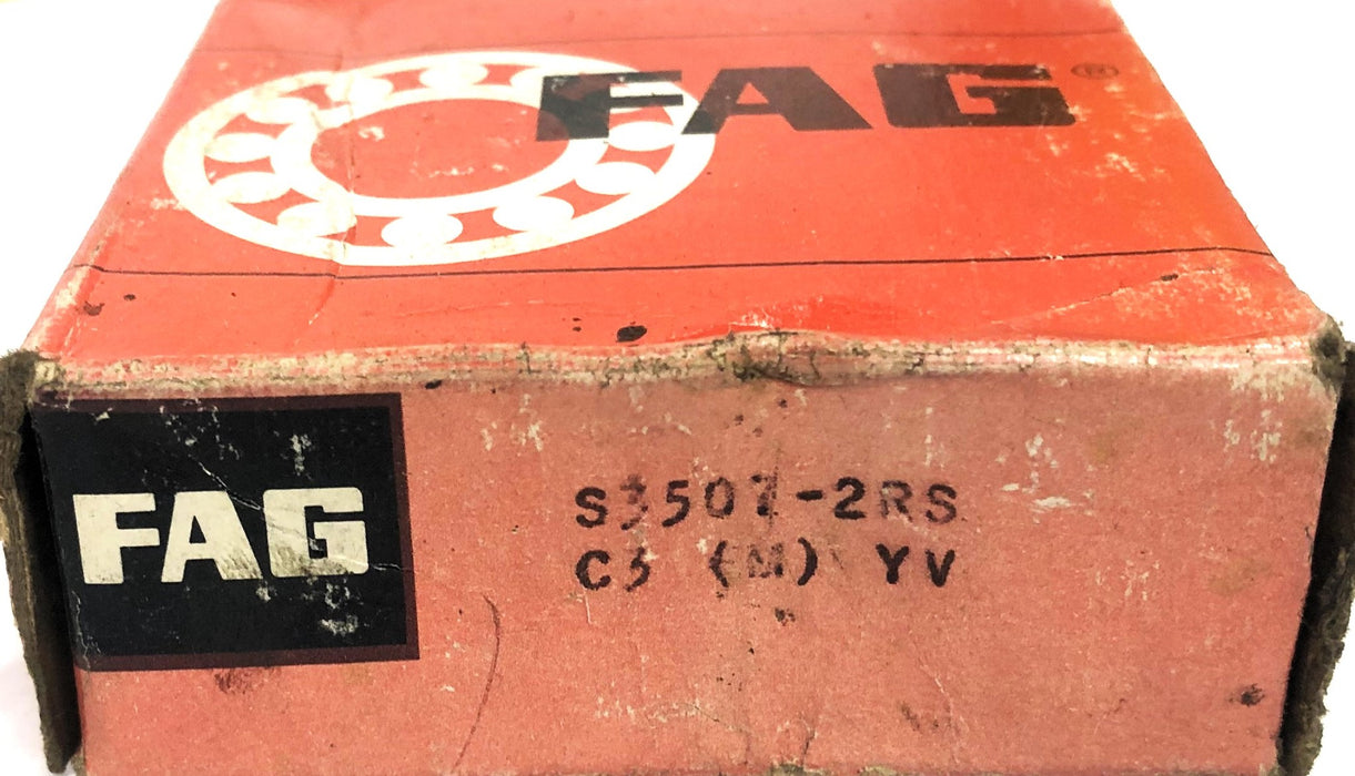 FAG C3 (M) YV Double Shielded Single Row Ball Bearing S3507-2RS NOS