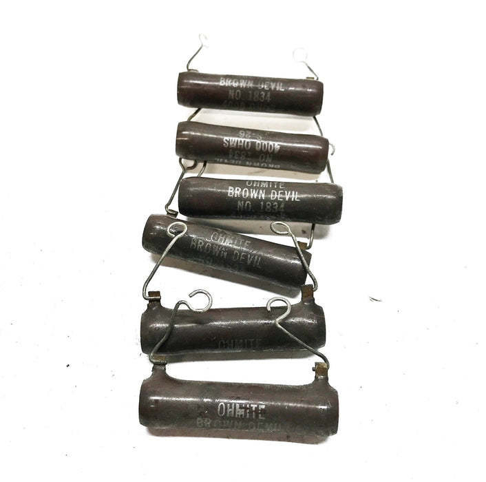 Ohmite "Brown Devil" 4000ohm 20w Resistor 1834 [Lot of 6]