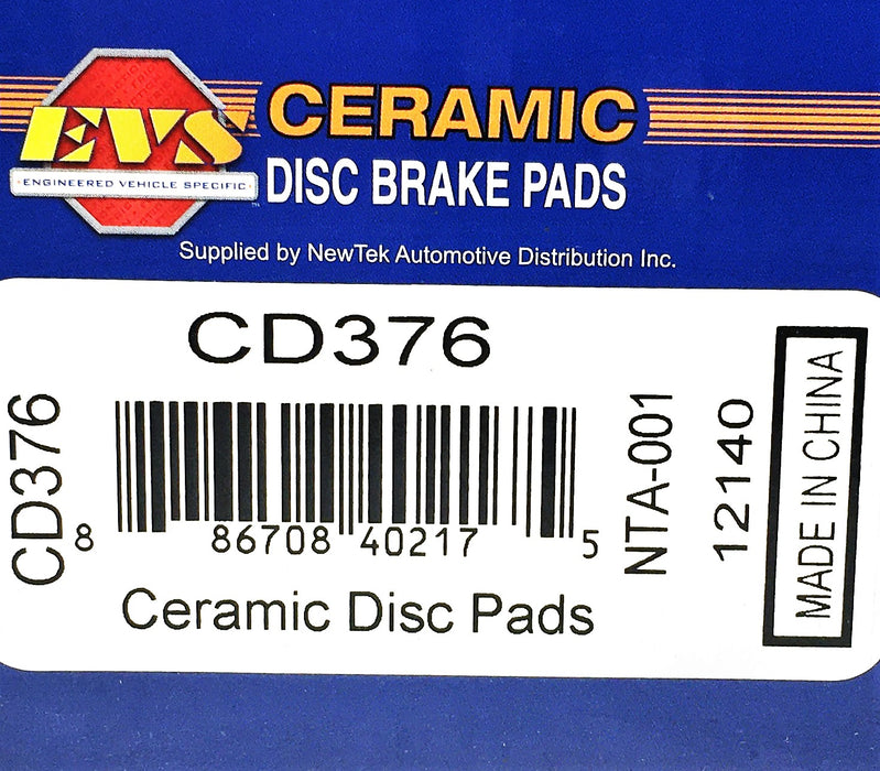 EVS 4 Piece Ceramic Disc Brake Pads Set CD376 NOS
