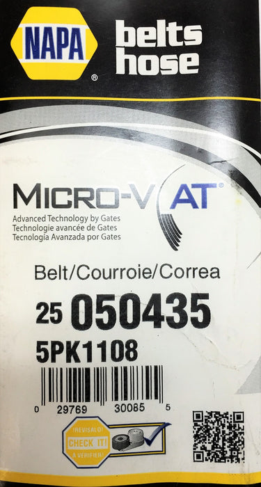 NAPA Micro-V AT Belt 050435 (25050435) NOS