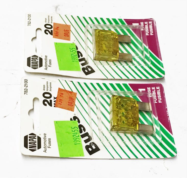 NAPA/Buss 20A Fuse 782-2100 (7822100) [Lot of 2] NOS