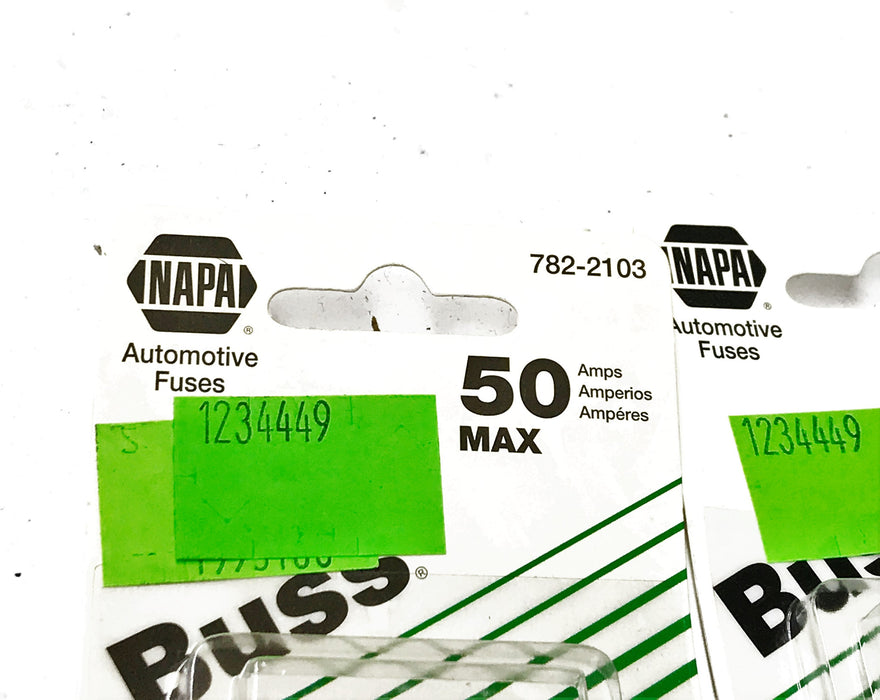NAPA/Buss 50A Fuse 782-2103 (7822103) [Lot of 5] NOS