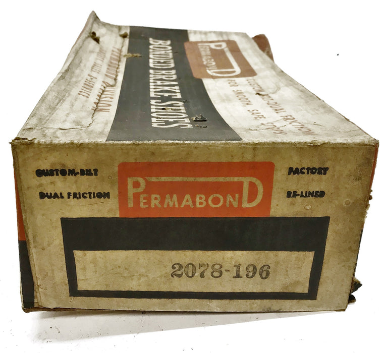 Permabond Re-Lined Brake Shoe Set 2078-196 NOS