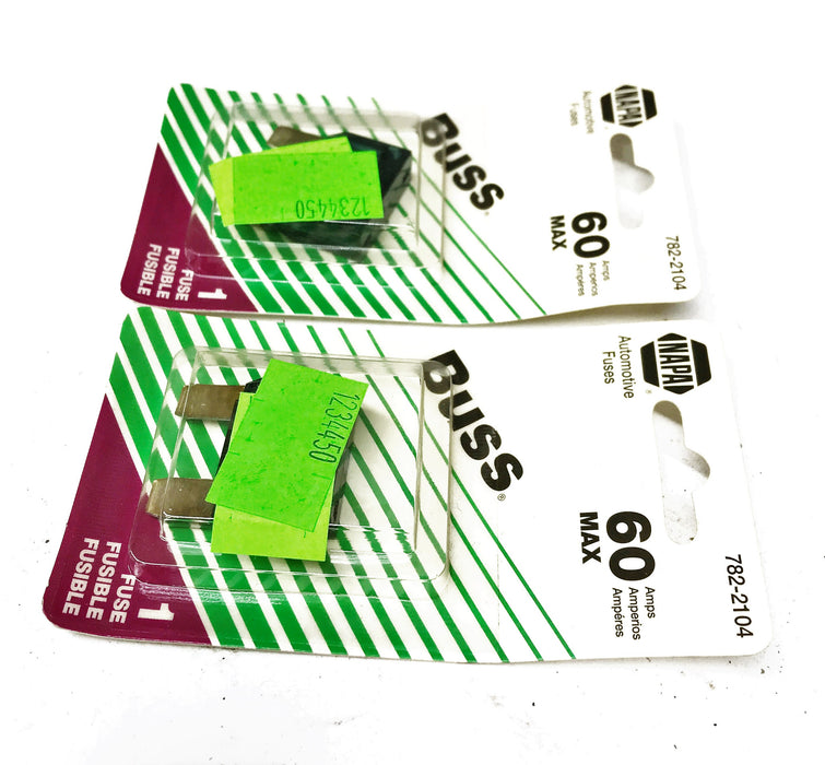 NAPA/Buss 60A Fuse 782-2104 (7822104) [Lot of 2] NOS