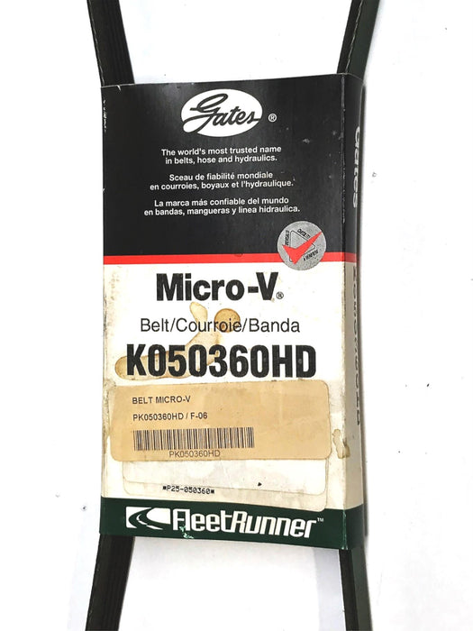 Gates Fleetrunner Micro-V Serpentine Belt K050360HD NOS