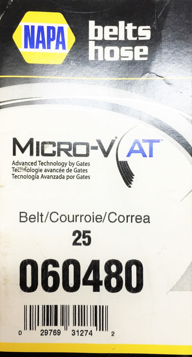 NAPA Micro-V AT Belt 060480 (25060480) NOS