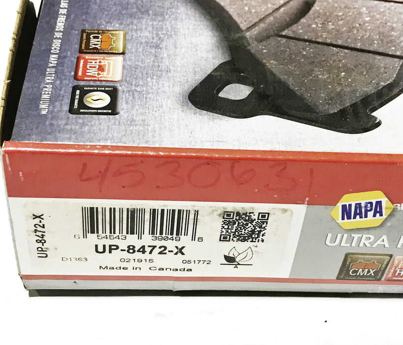 NAPA "Ultra Premium" Brake Pad Set UP-8472-X NOS