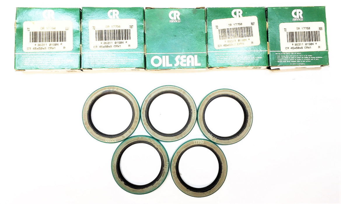 CHICAGO RAWHIDE/CR 45x60x8 Oil Seal 17750 (CR17750) [Lot of 5] NOS