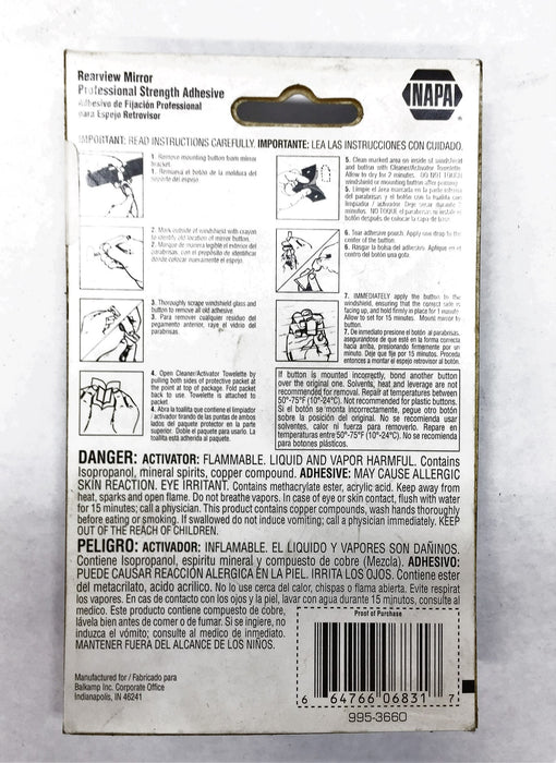 Napa Rearview Mirror Kit 730-2022 [Lot of 2] NOS